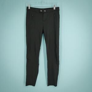 Vince Size 2 Gray Button Zip Closure Slim Skinny Knit Ankle Legging Pants